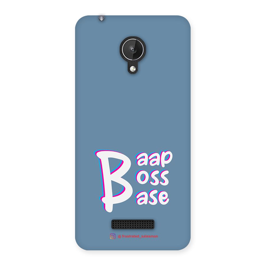 Baap Boss Base SteelBlue Back Case for Micromax Canvas Spark Q380