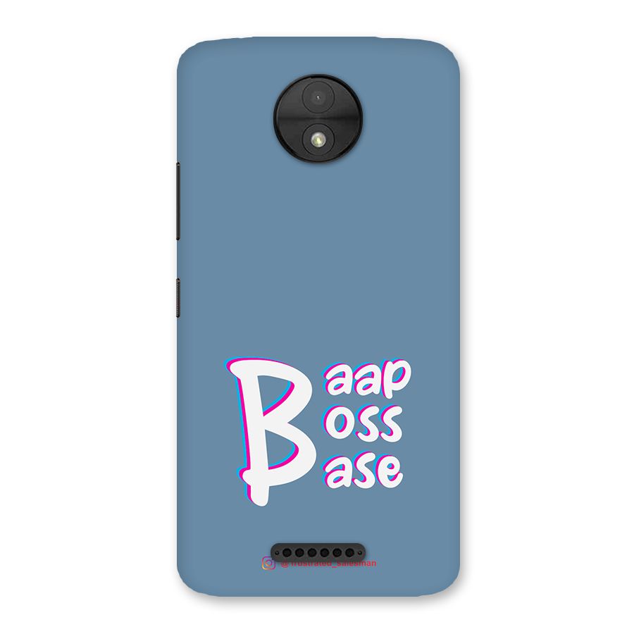 Baap Boss Base SteelBlue Back Case for Moto C