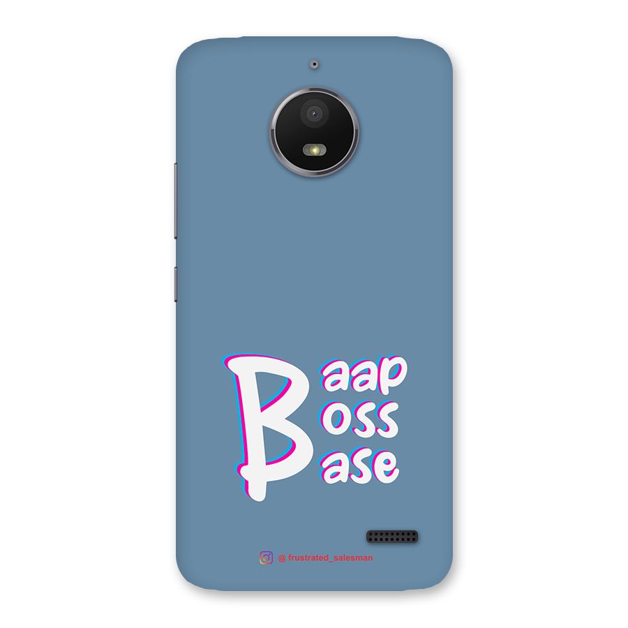 Baap Boss Base SteelBlue Back Case for Moto E4