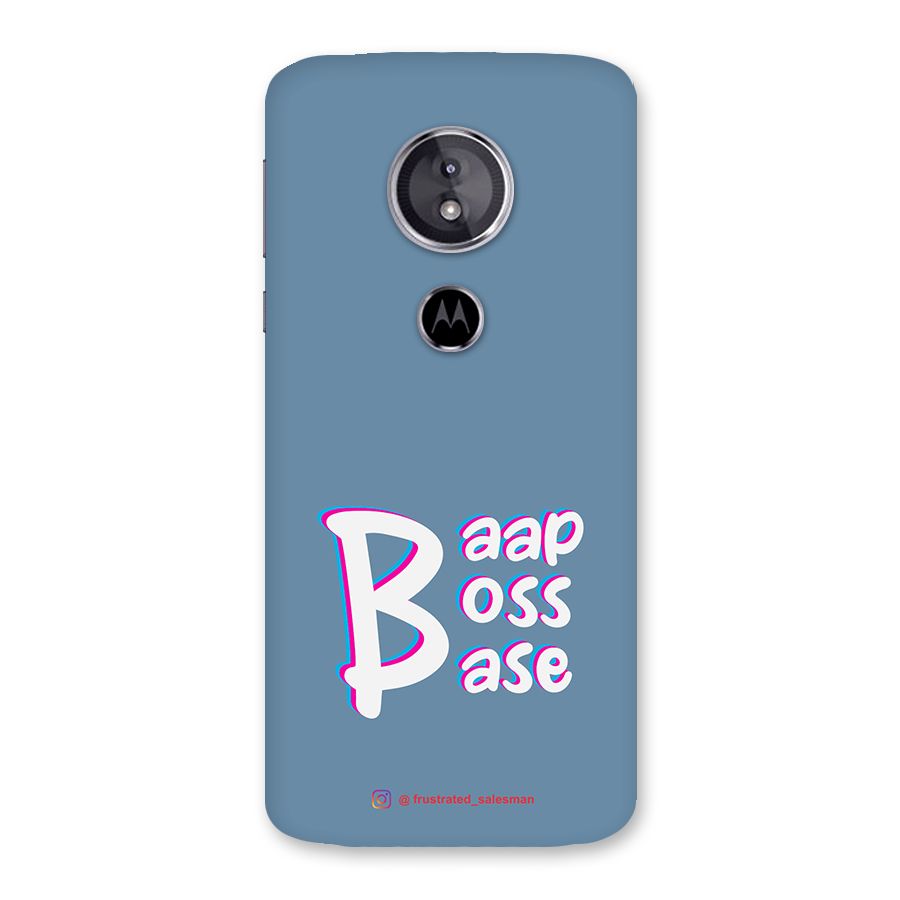 Baap Boss Base SteelBlue Back Case for Moto E5