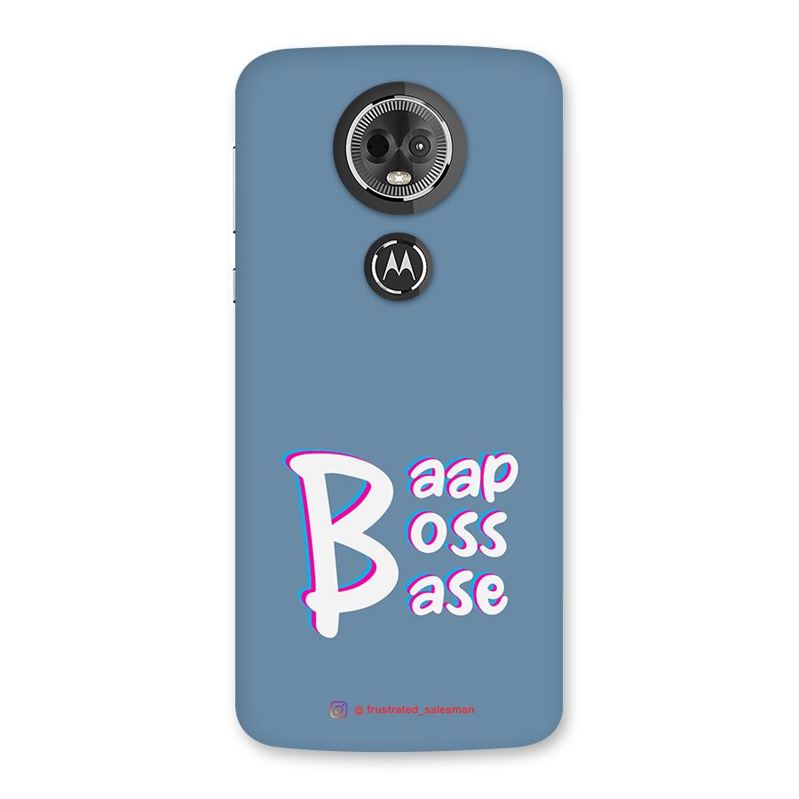 Baap Boss Base SteelBlue Back Case for Moto E5 Plus
