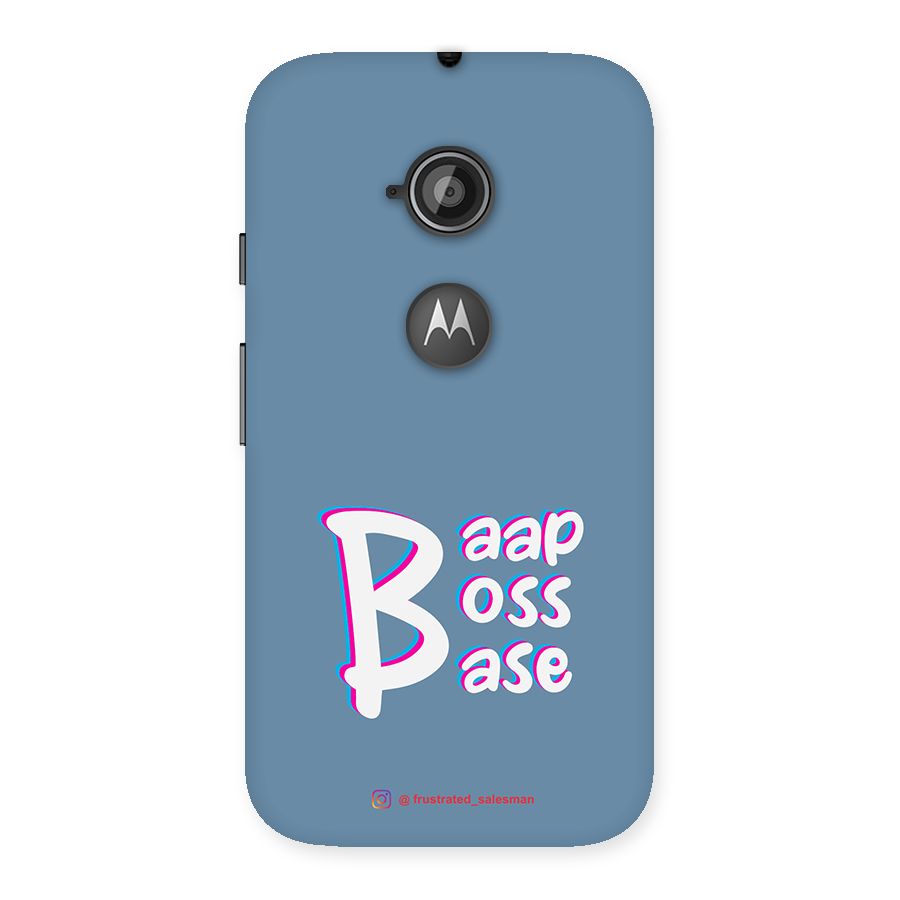 Baap Boss Base SteelBlue Back Case for Moto E 2nd Gen