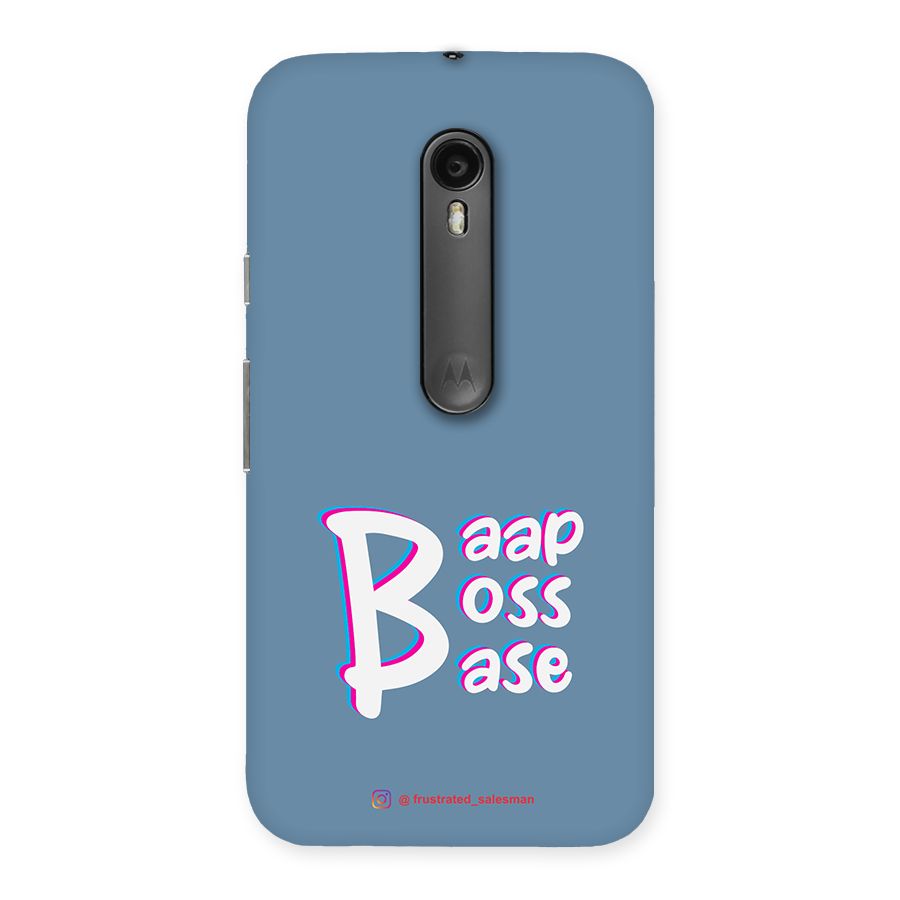 Baap Boss Base SteelBlue Back Case for Moto G3