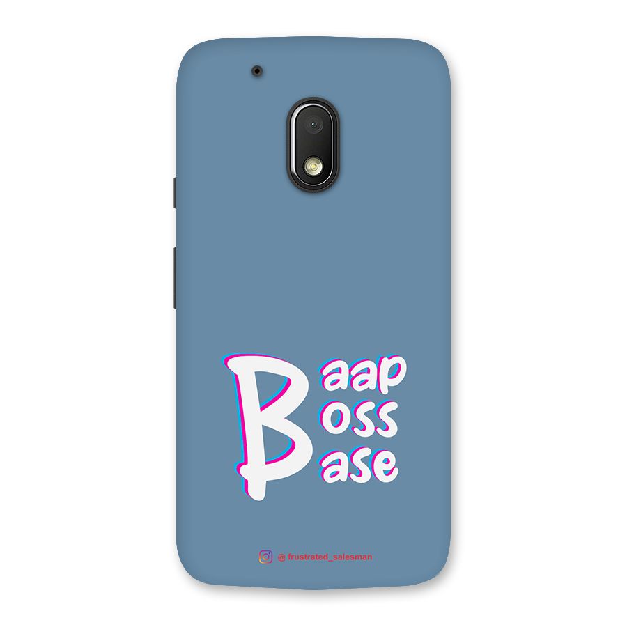 Baap Boss Base SteelBlue Back Case for Moto G4 Play