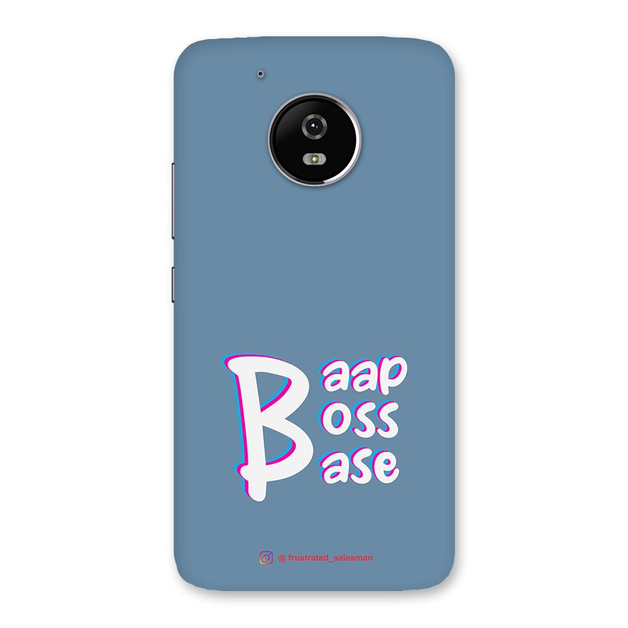 Baap Boss Base SteelBlue Back Case for Moto G5