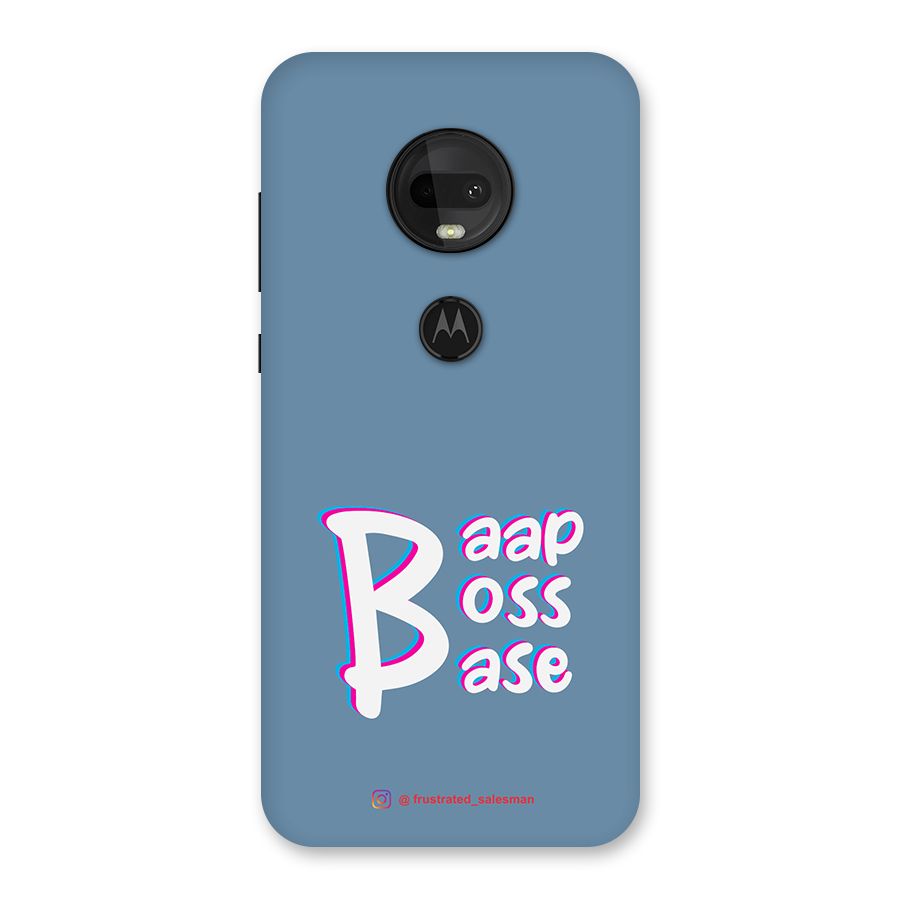 Baap Boss Base SteelBlue Back Case for Moto G7