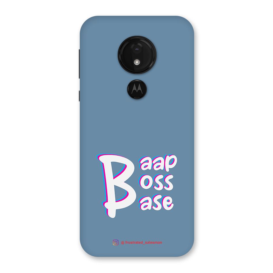 Baap Boss Base SteelBlue Back Case for Moto G7 Power