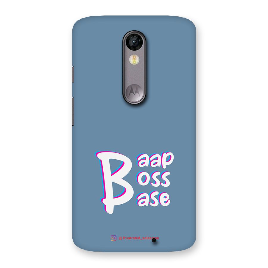 Baap Boss Base SteelBlue Back Case for Moto X Force