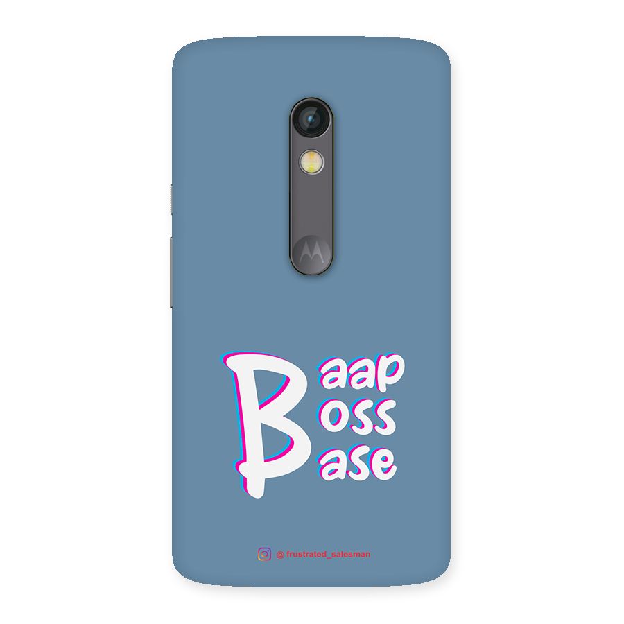 Baap Boss Base SteelBlue Back Case for Moto X Play