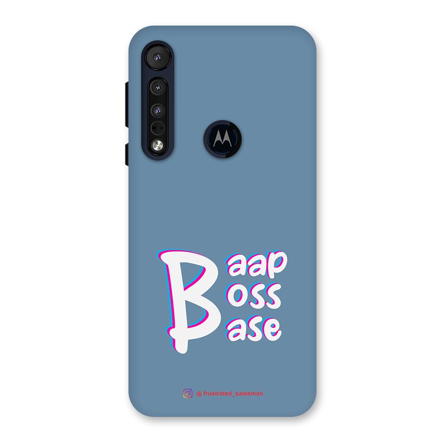 Baap Boss Base SteelBlue Back Case for Motorola One Macro