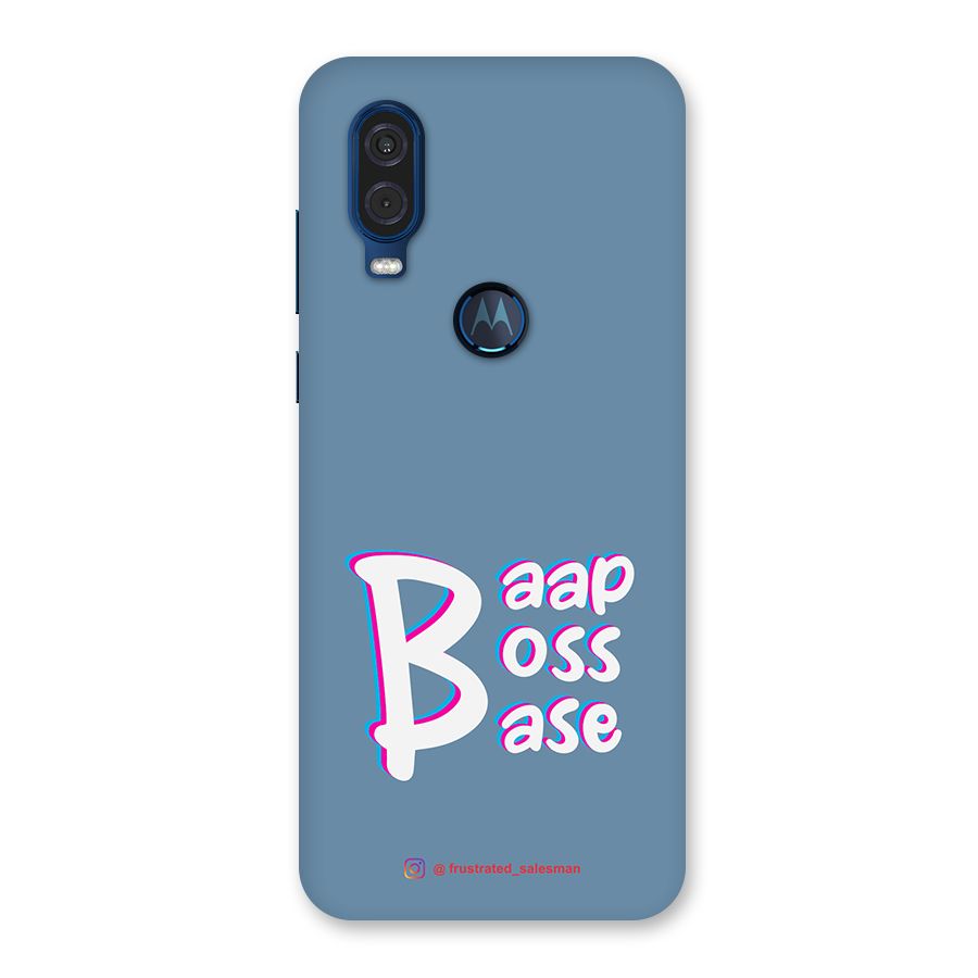 Baap Boss Base SteelBlue Back Case for Motorola One Vision