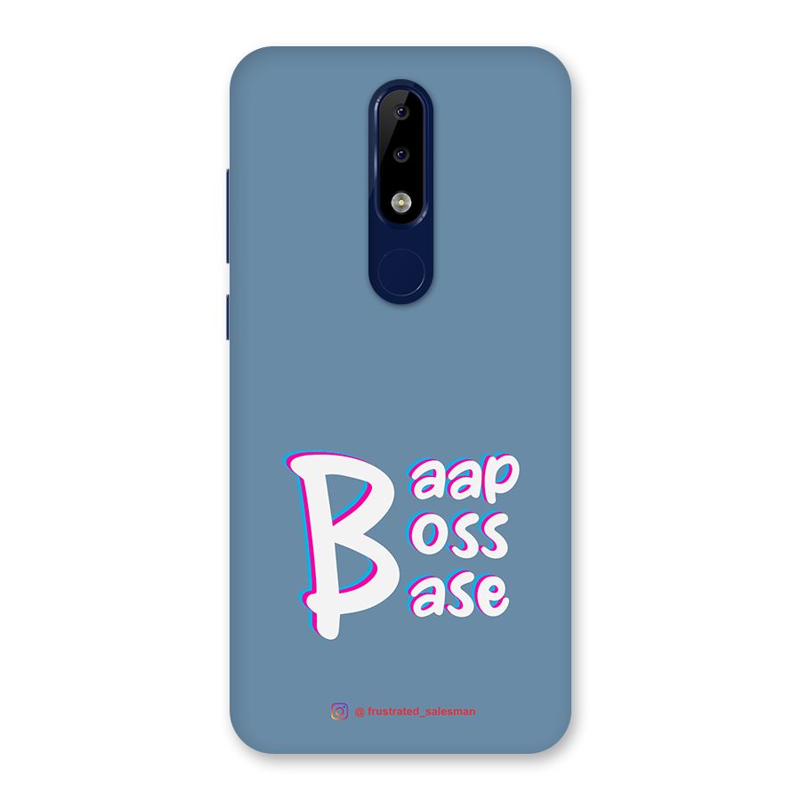 Baap Boss Base SteelBlue Back Case for Nokia 5.1 Plus
