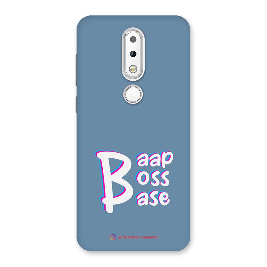 Baap Boss Base SteelBlue Back Case for Nokia 6.1 Plus