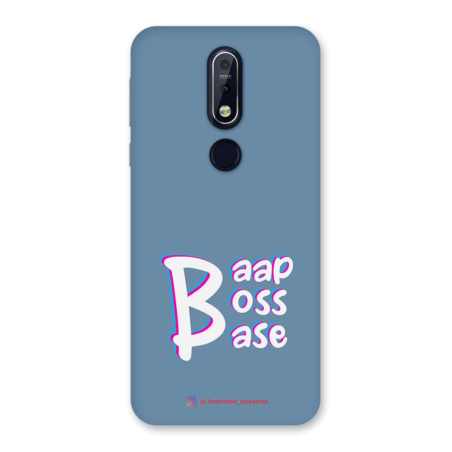 Baap Boss Base SteelBlue Back Case for Nokia 7.1