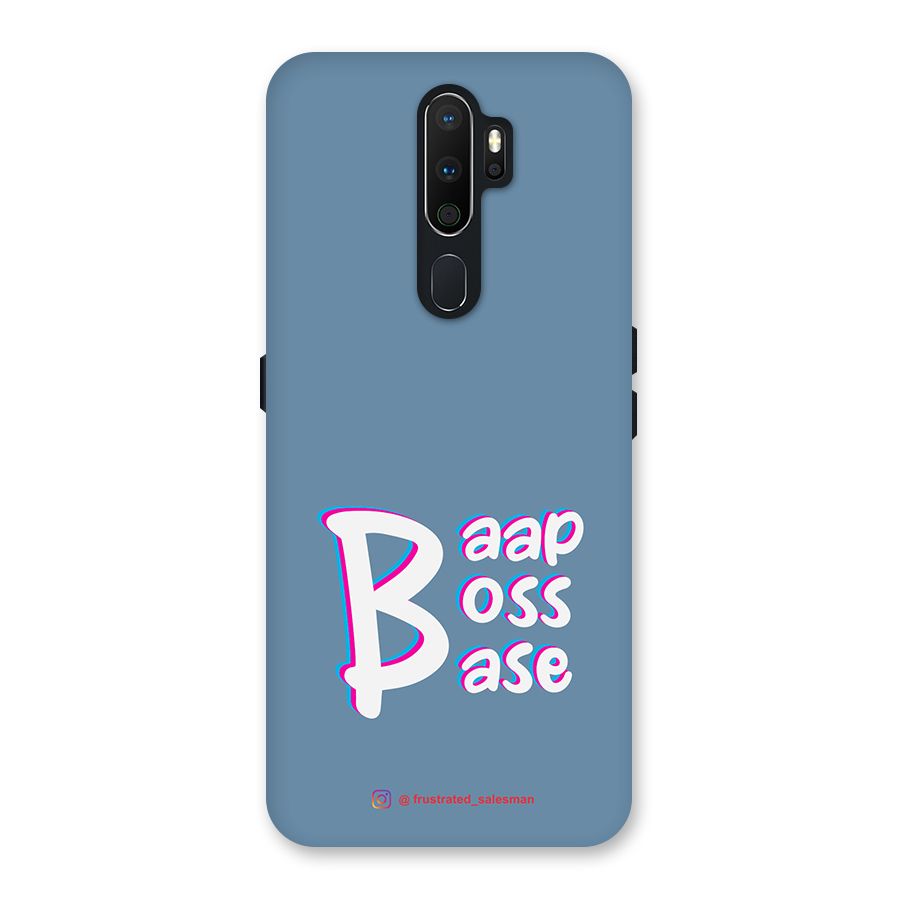 Baap Boss Base SteelBlue Back Case for Oppo A5 (2020)