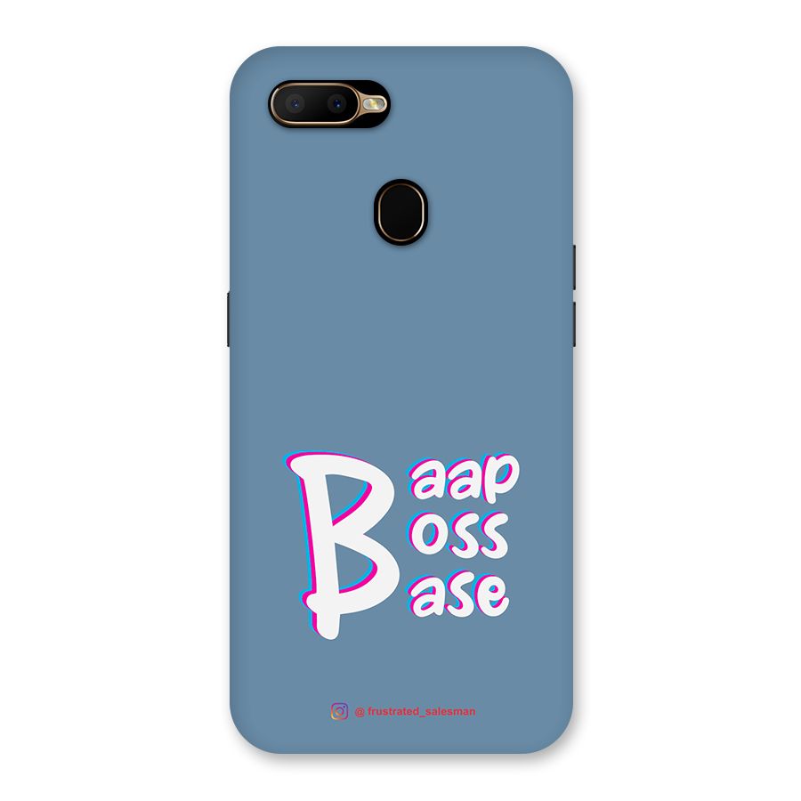 Baap Boss Base SteelBlue Back Case for Oppo A5s
