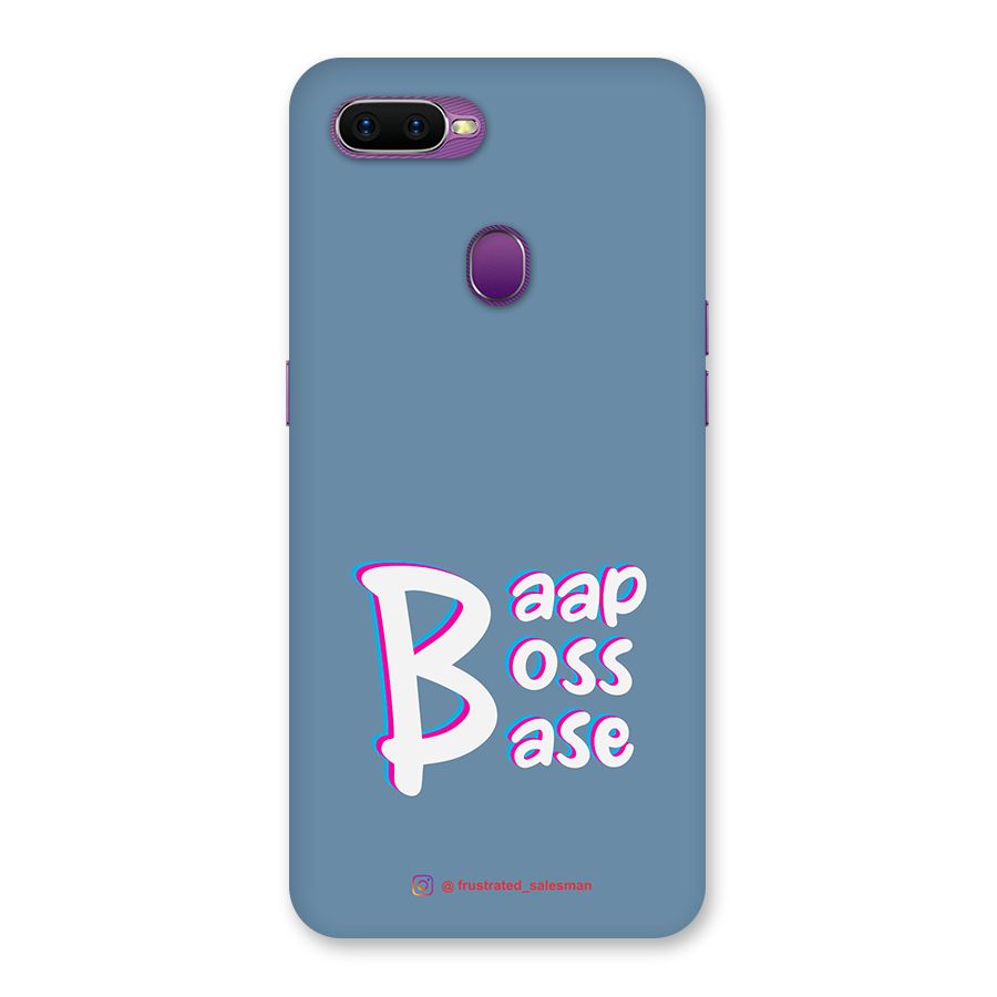 Baap Boss Base SteelBlue Back Case for Oppo F9