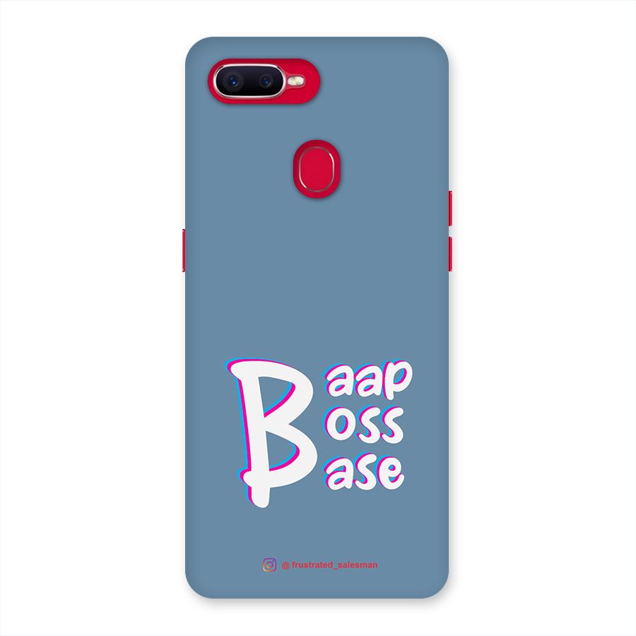 Baap Boss Base SteelBlue Back Case for Oppo F9 Pro