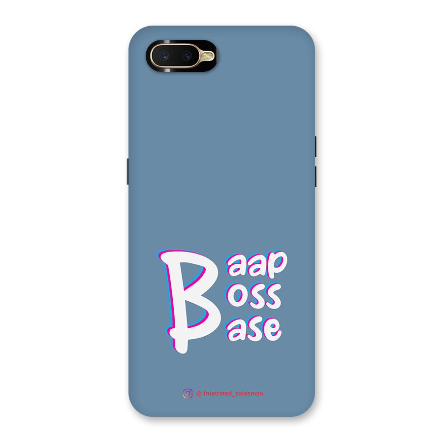 Baap Boss Base SteelBlue Back Case for Oppo K1