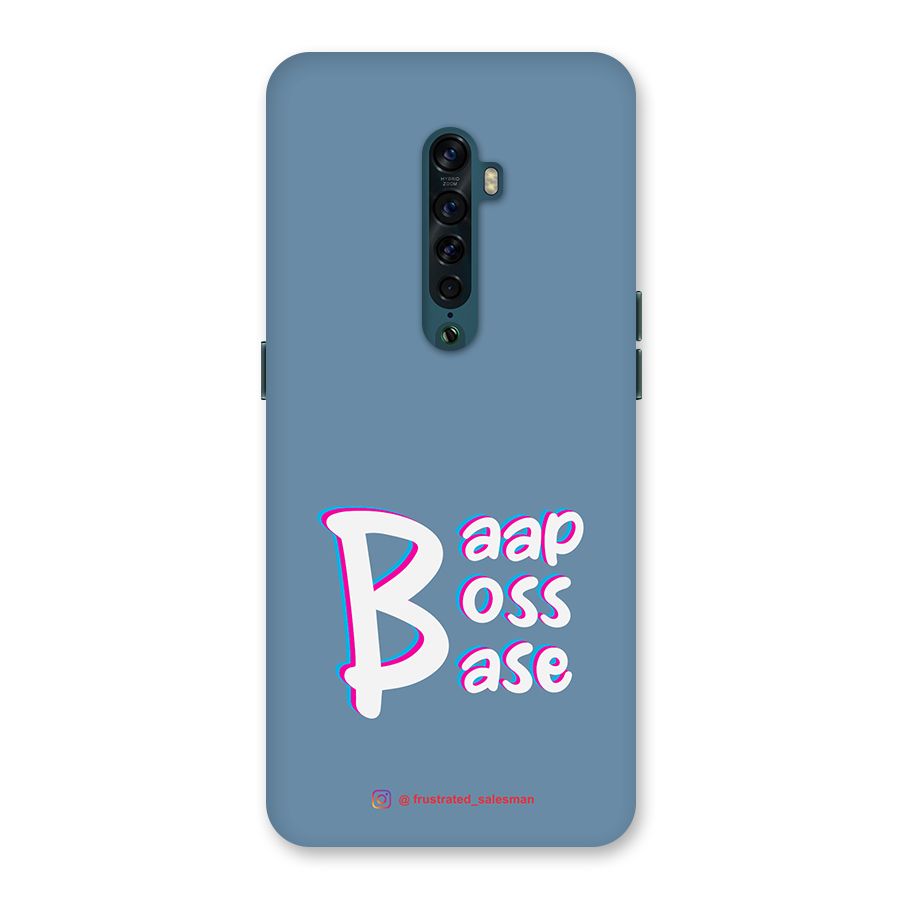 Baap Boss Base SteelBlue Back Case for Oppo Reno2