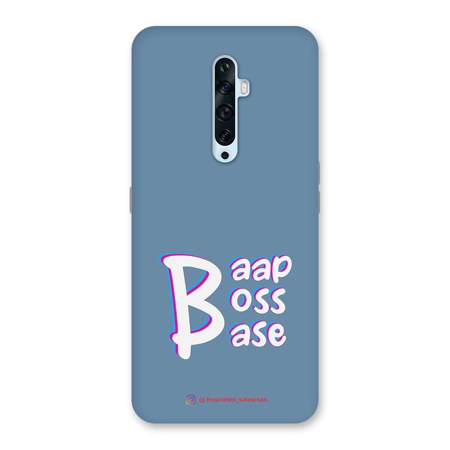 Baap Boss Base SteelBlue Back Case for Oppo Reno2 F