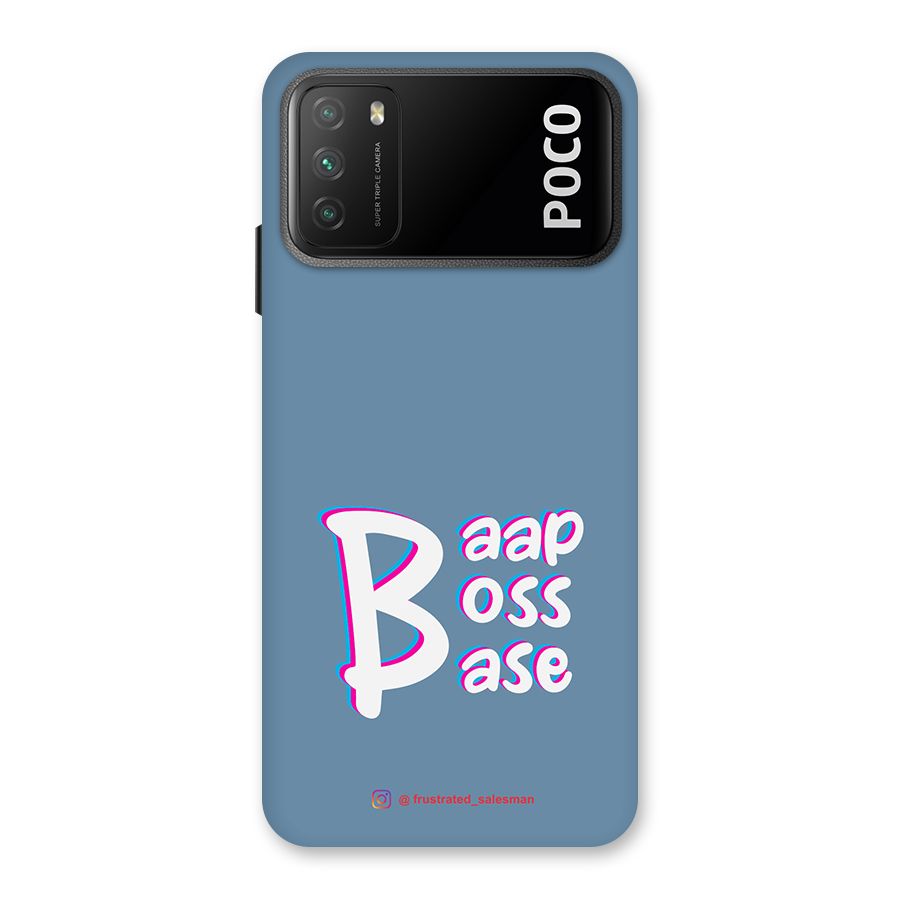 Baap Boss Base SteelBlue Back Case for Poco M3