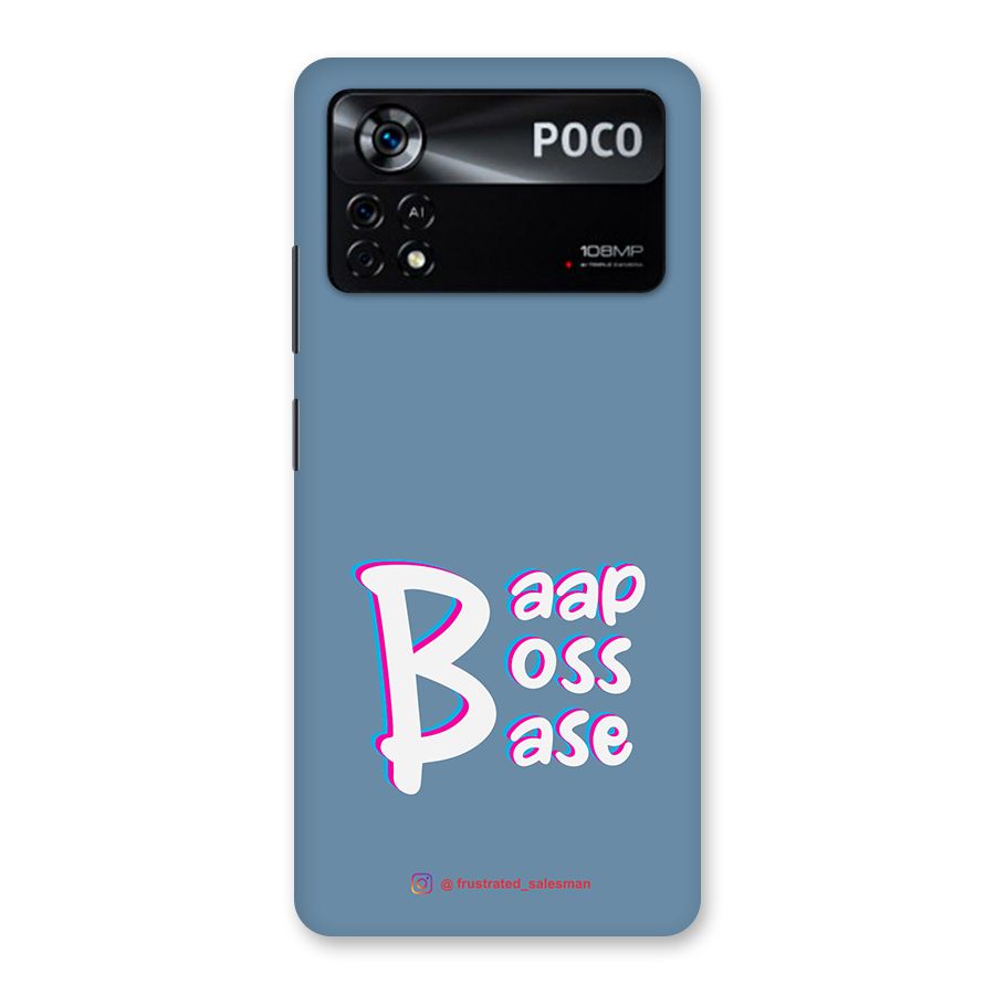 Baap Boss Base SteelBlue Back Case for Poco X4 Pro 5G