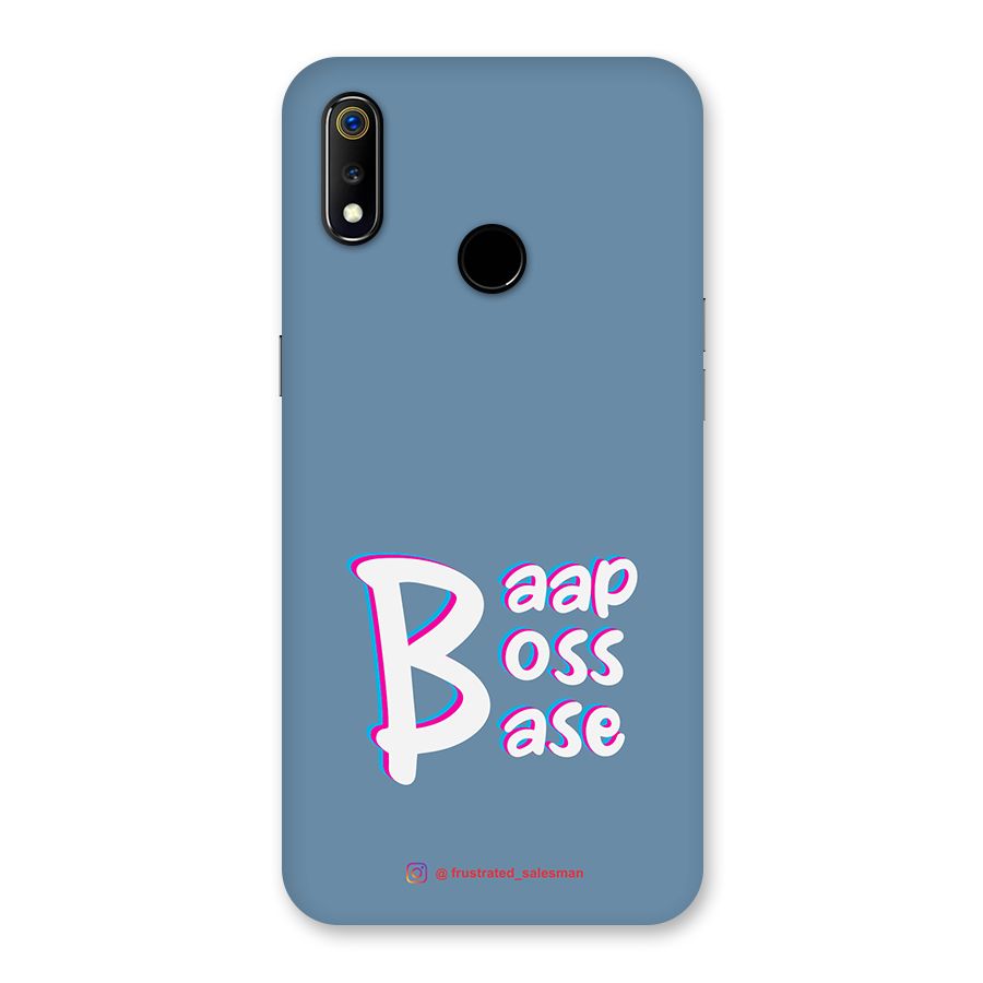 Baap Boss Base SteelBlue Back Case for Realme 3