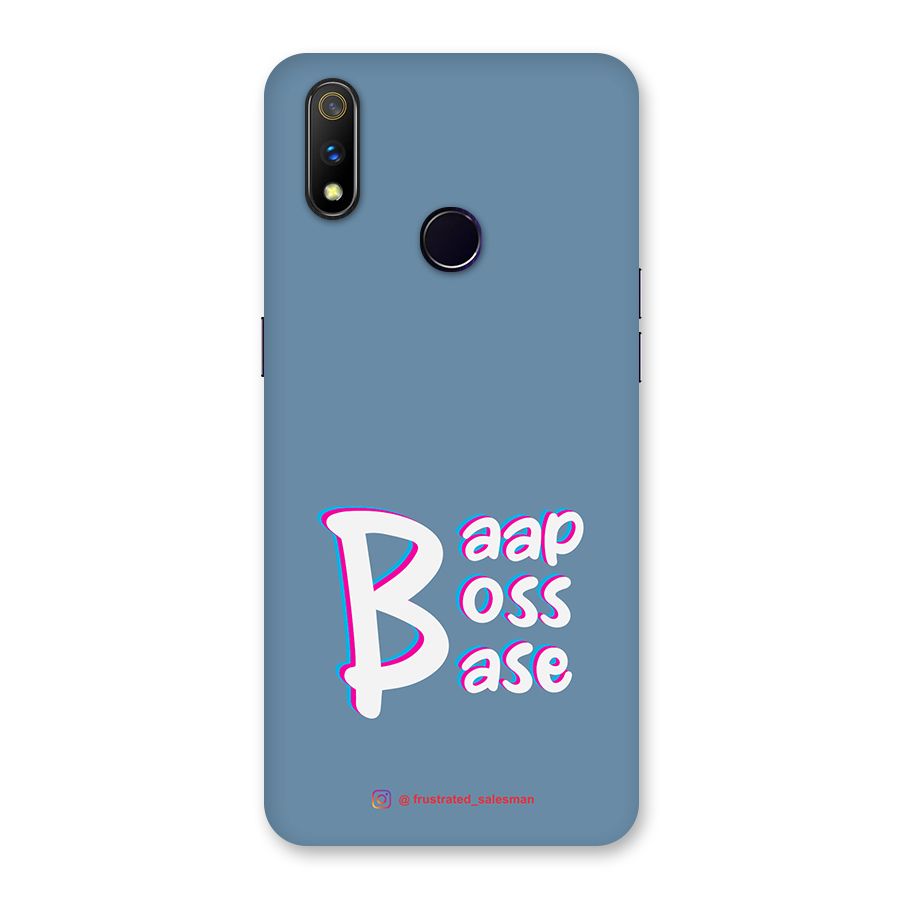 Baap Boss Base SteelBlue Back Case for Realme 3 Pro