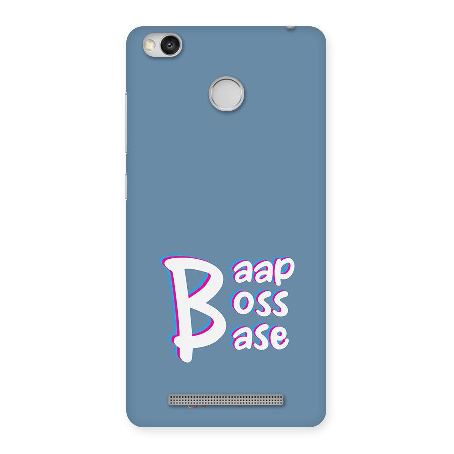 Baap Boss Base SteelBlue Back Case for Redmi 3S Prime