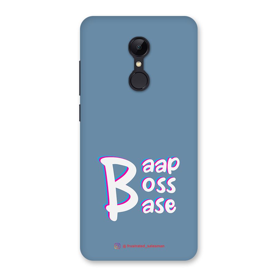Baap Boss Base SteelBlue Back Case for Redmi 5