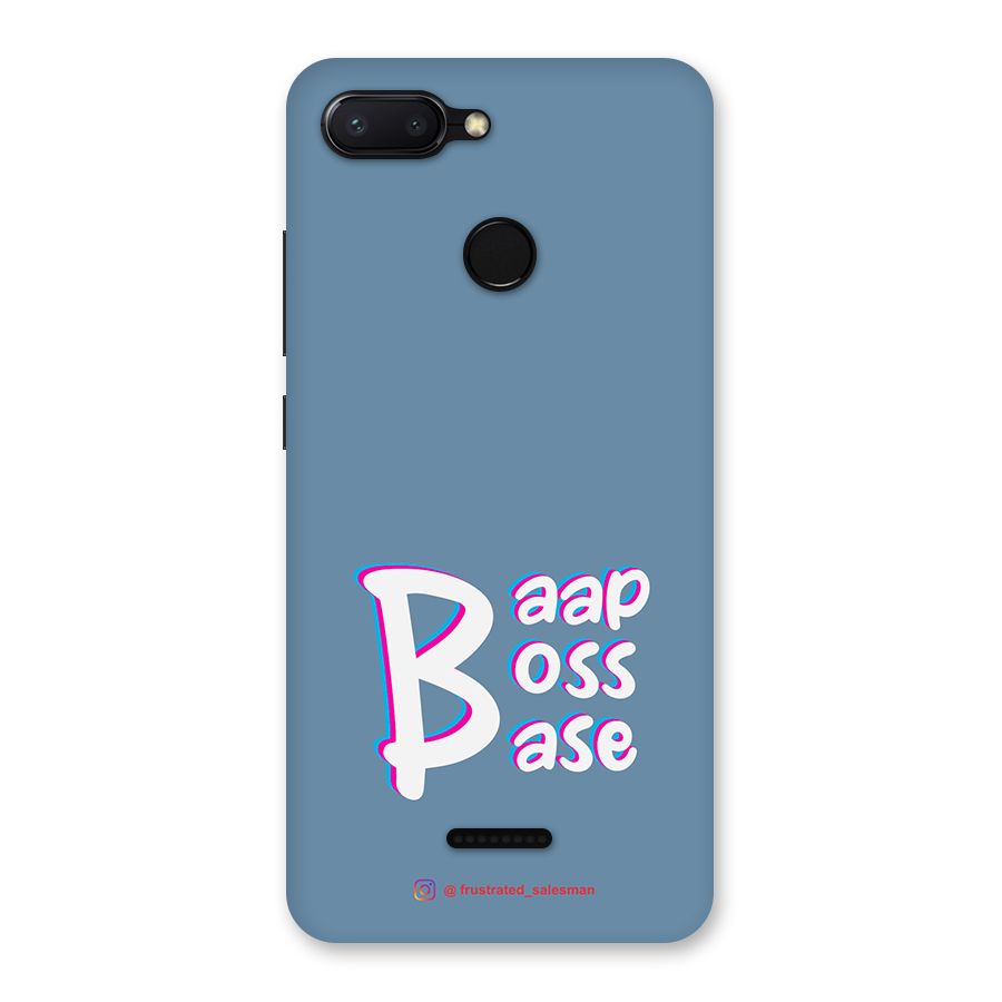 Baap Boss Base SteelBlue Back Case for Redmi 6