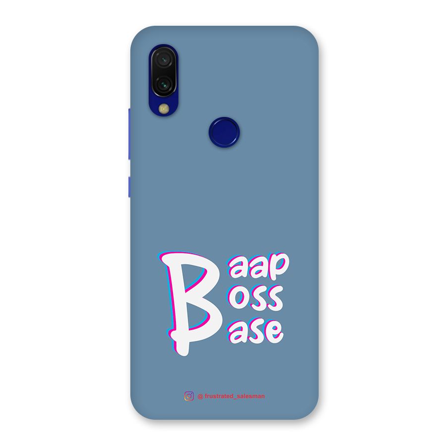Baap Boss Base SteelBlue Back Case for Redmi 7
