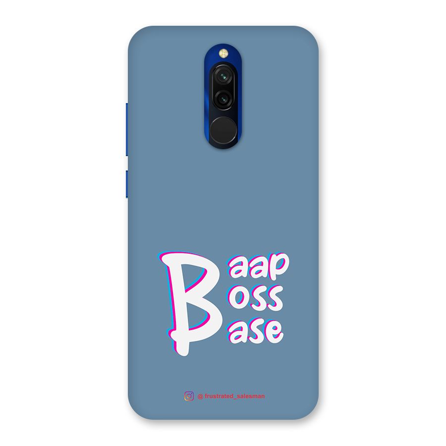 Baap Boss Base SteelBlue Back Case for Redmi 8