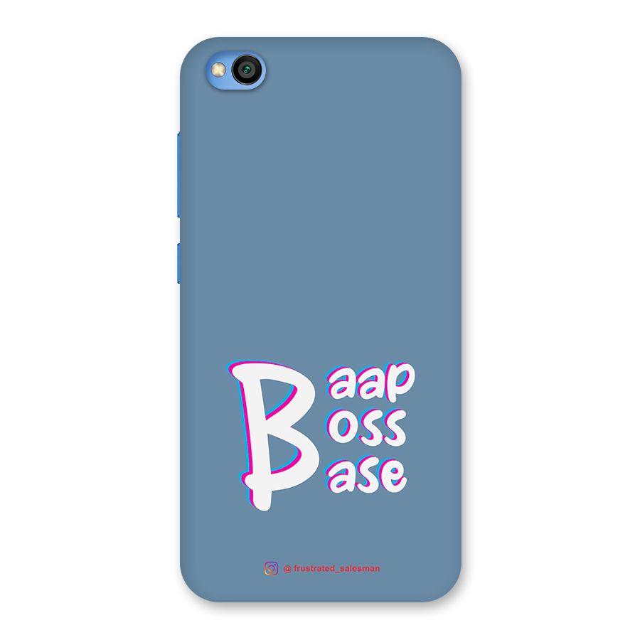 Baap Boss Base SteelBlue Back Case for Redmi Go