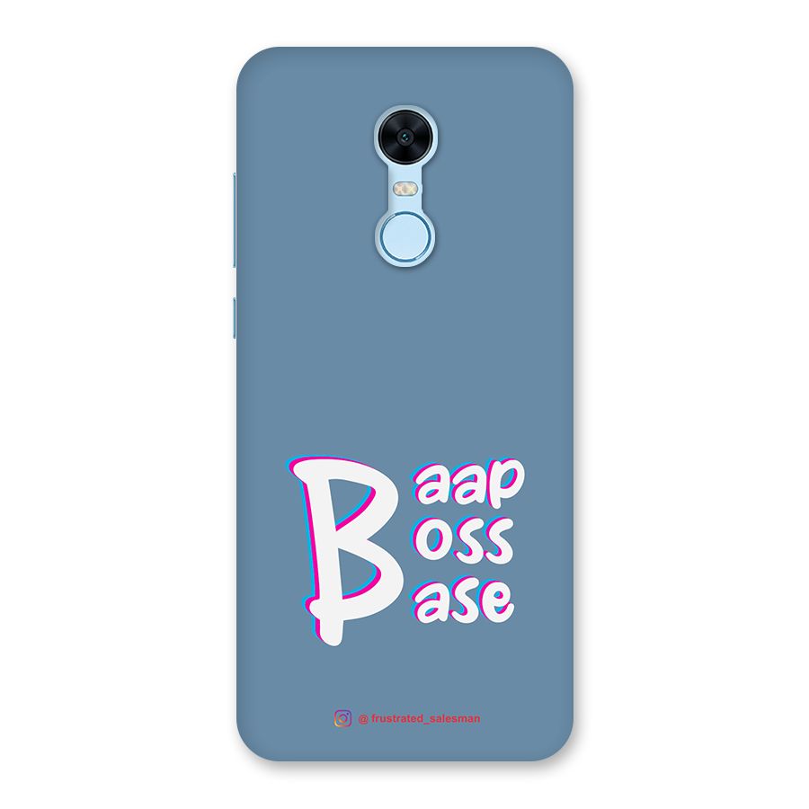 Baap Boss Base SteelBlue Back Case for Redmi Note 5