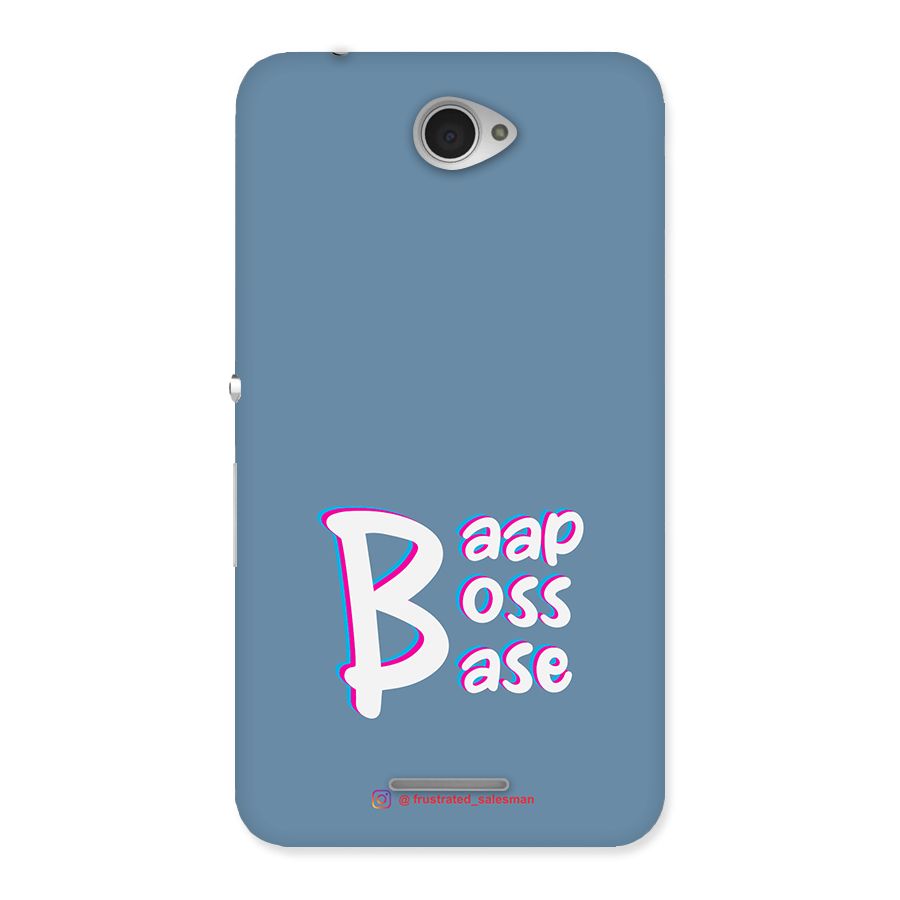 Baap Boss Base SteelBlue Back Case for Sony Xperia E4