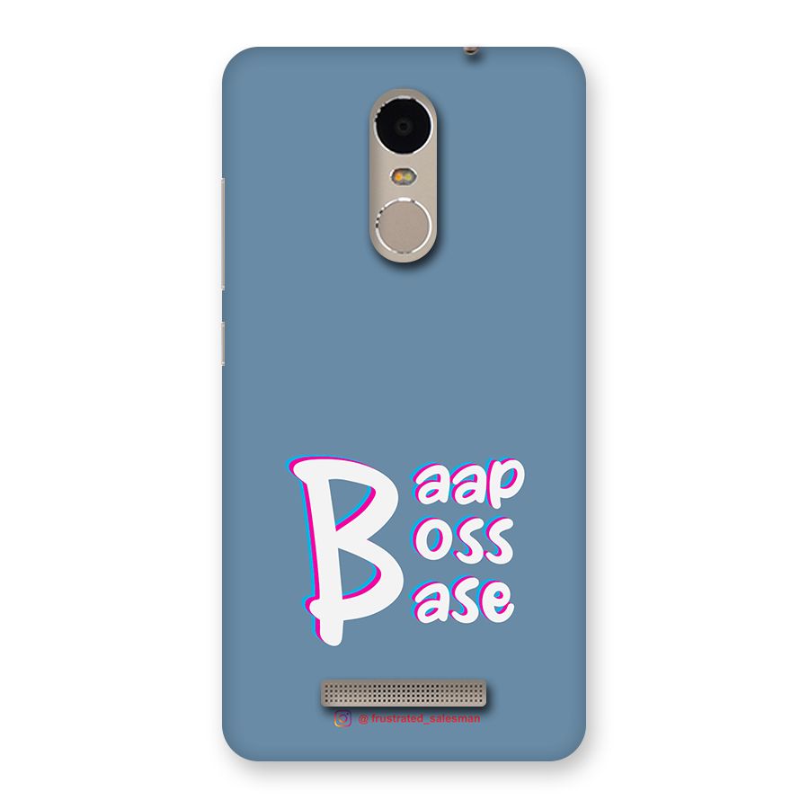 Baap Boss Base SteelBlue Back Case for Xiaomi Redmi Note 3
