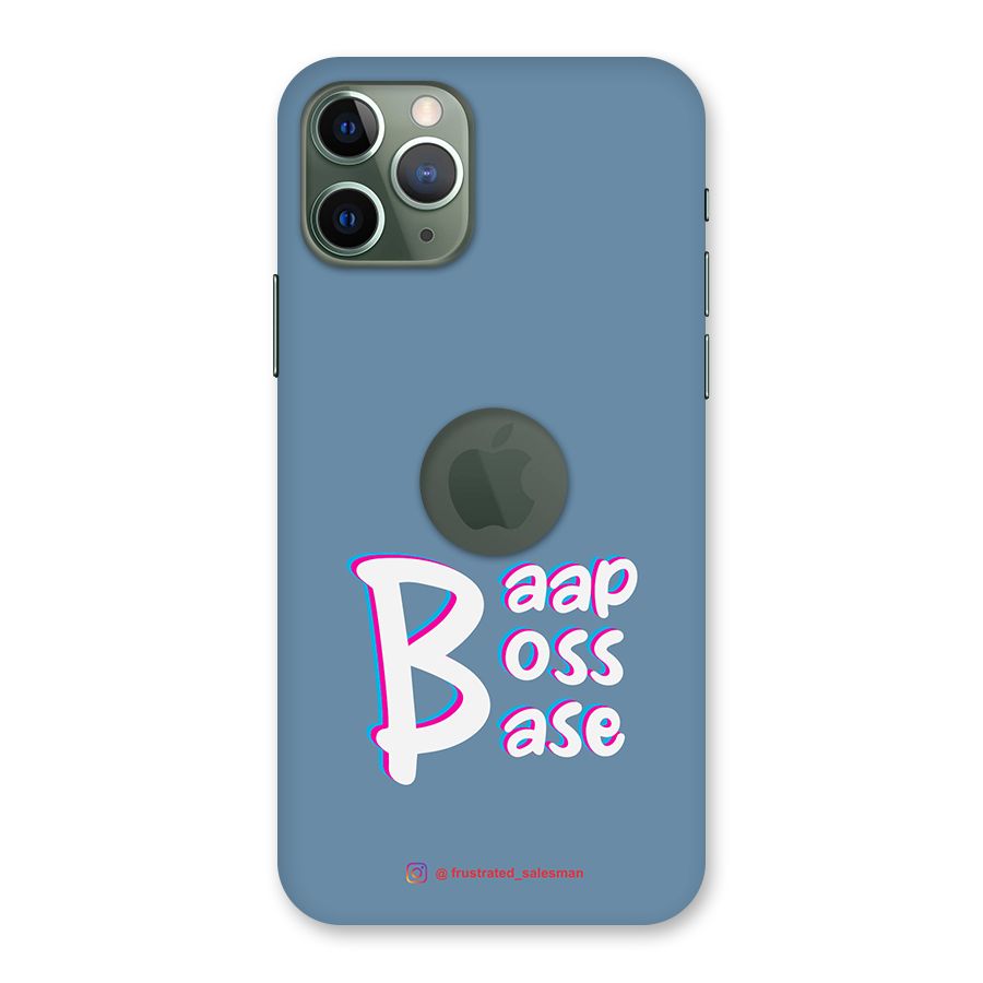 Baap Boss Base SteelBlue Back Case for iPhone 11 Pro Logo  Cut