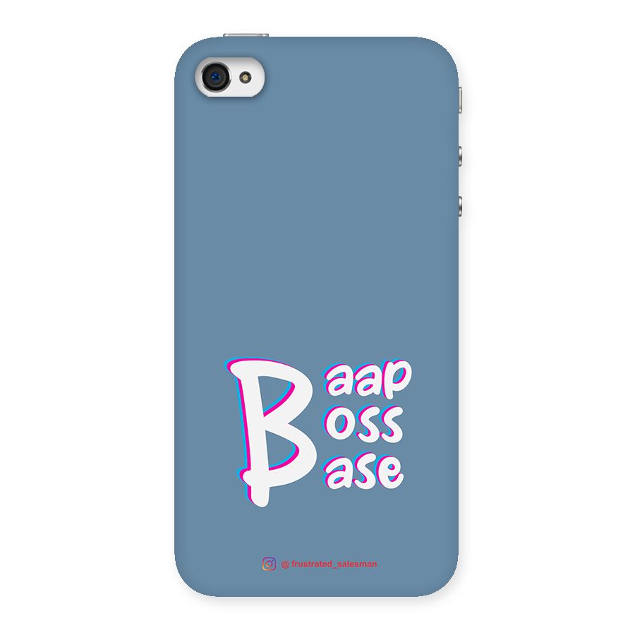Baap Boss Base SteelBlue Back Case for iPhone 4 4s