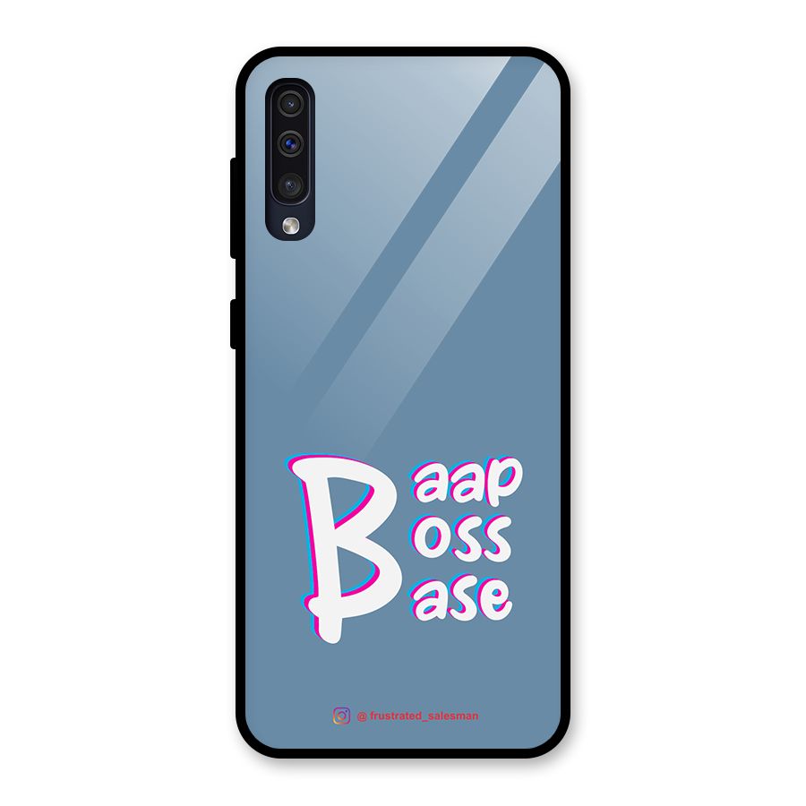 Baap Boss Base SteelBlue Glass Back Case for Galaxy A30s