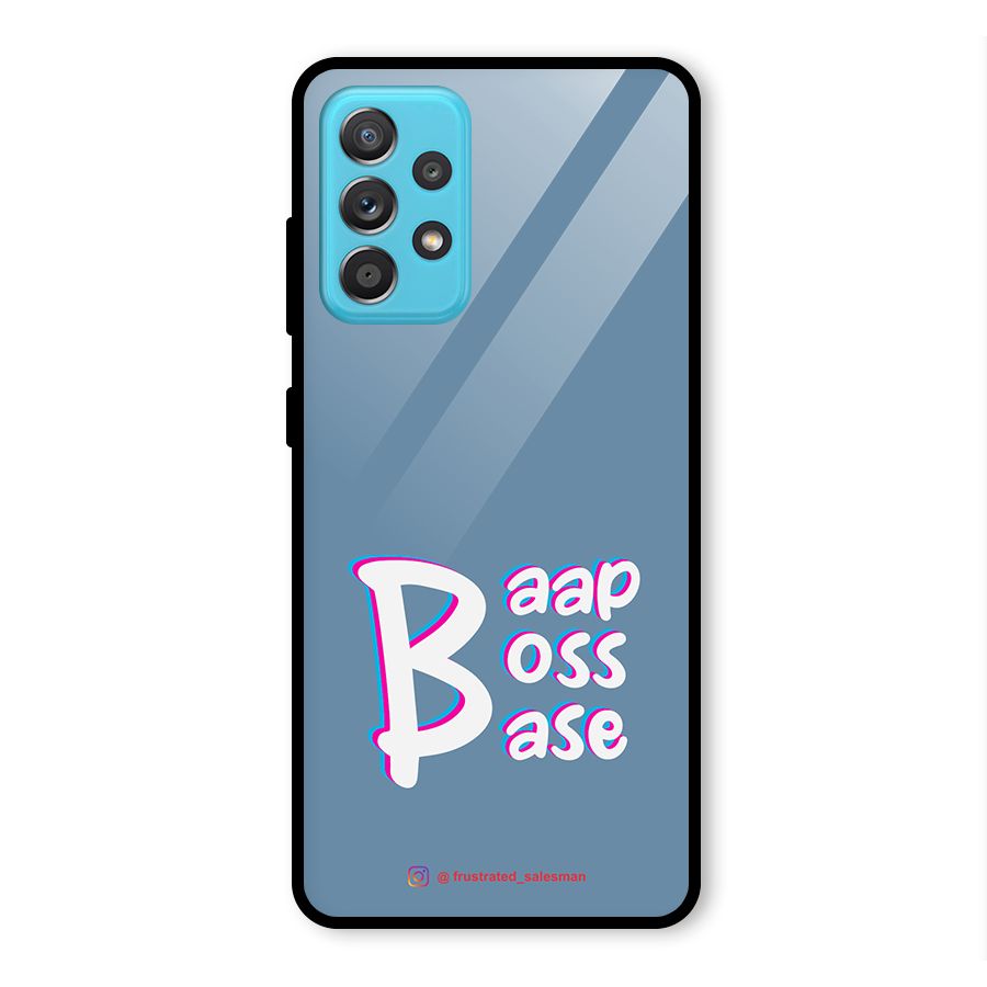 Baap Boss Base SteelBlue Glass Back Case for Galaxy A52s 5G