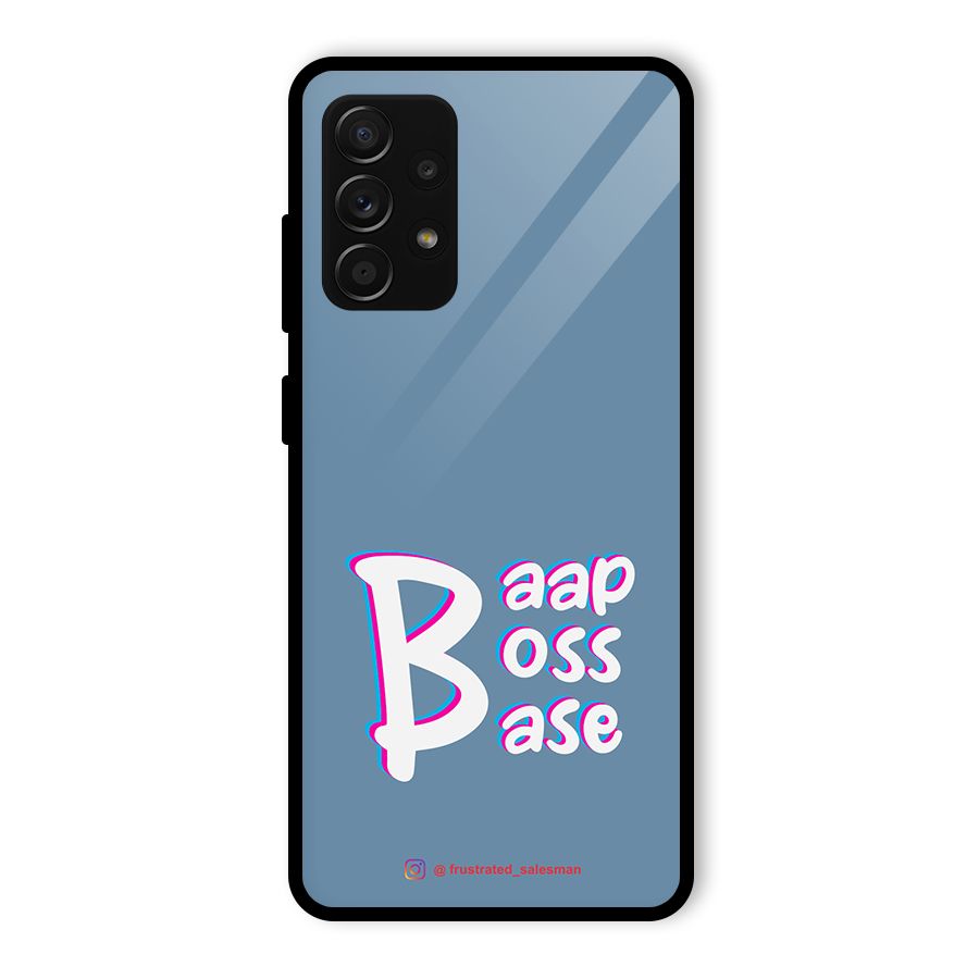 Baap Boss Base SteelBlue Glass Back Case for Galaxy A53 5G