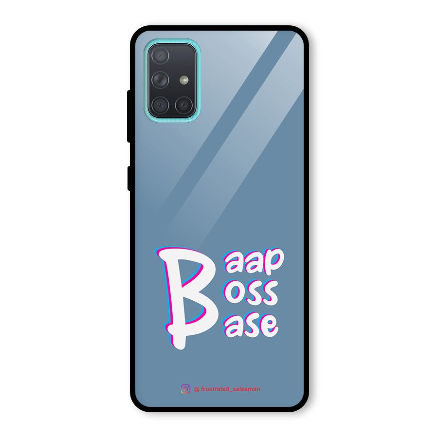 Baap Boss Base SteelBlue Glass Back Case for Galaxy A71