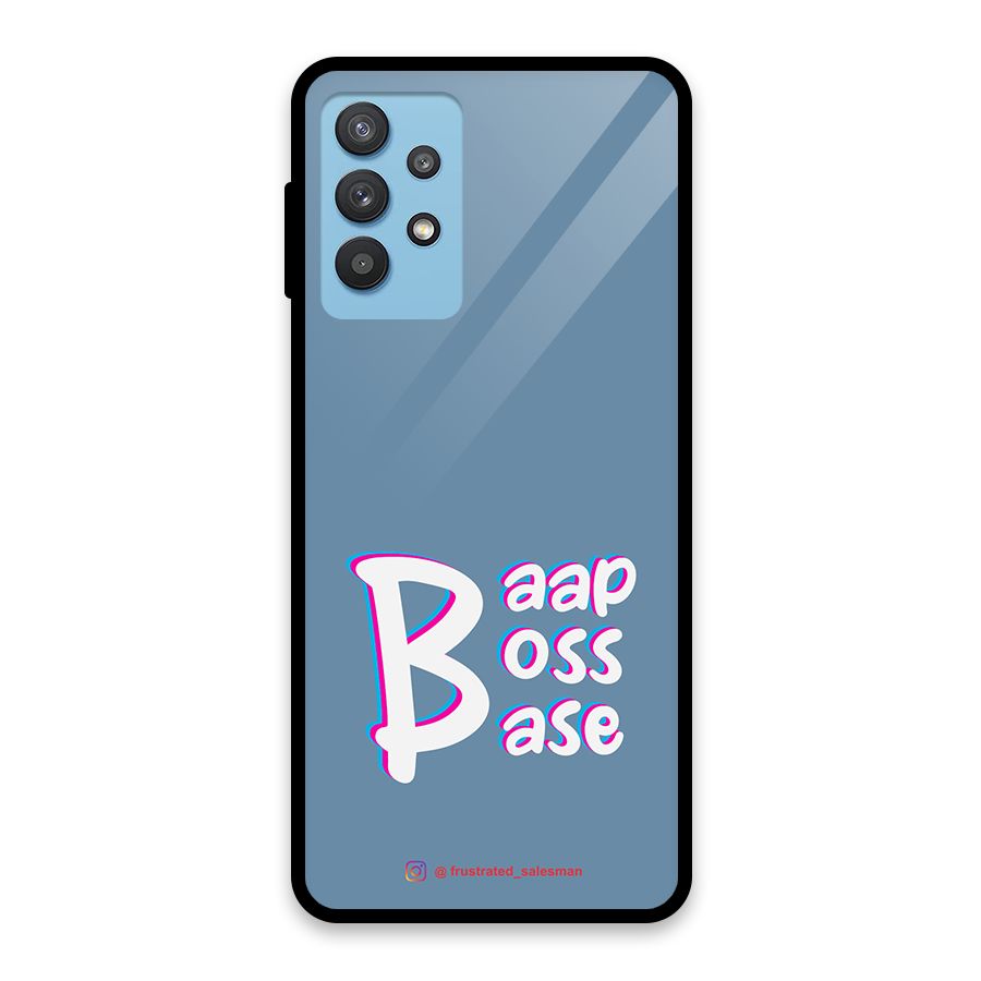 Baap Boss Base SteelBlue Glass Back Case for Galaxy M32 5G