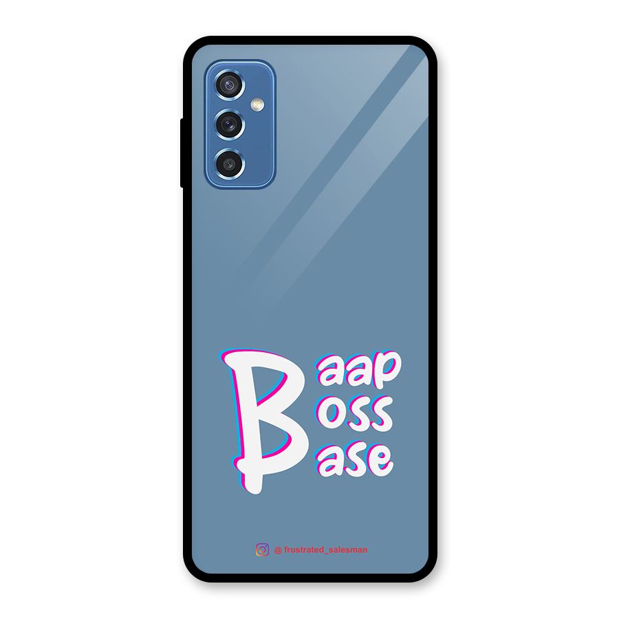 Baap Boss Base SteelBlue Glass Back Case for Galaxy M52 5G