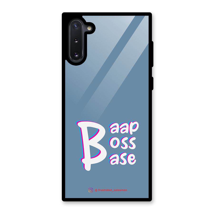 Baap Boss Base SteelBlue Glass Back Case for Galaxy Note 10