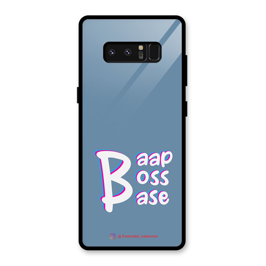 Baap Boss Base SteelBlue Glass Back Case for Galaxy Note 8