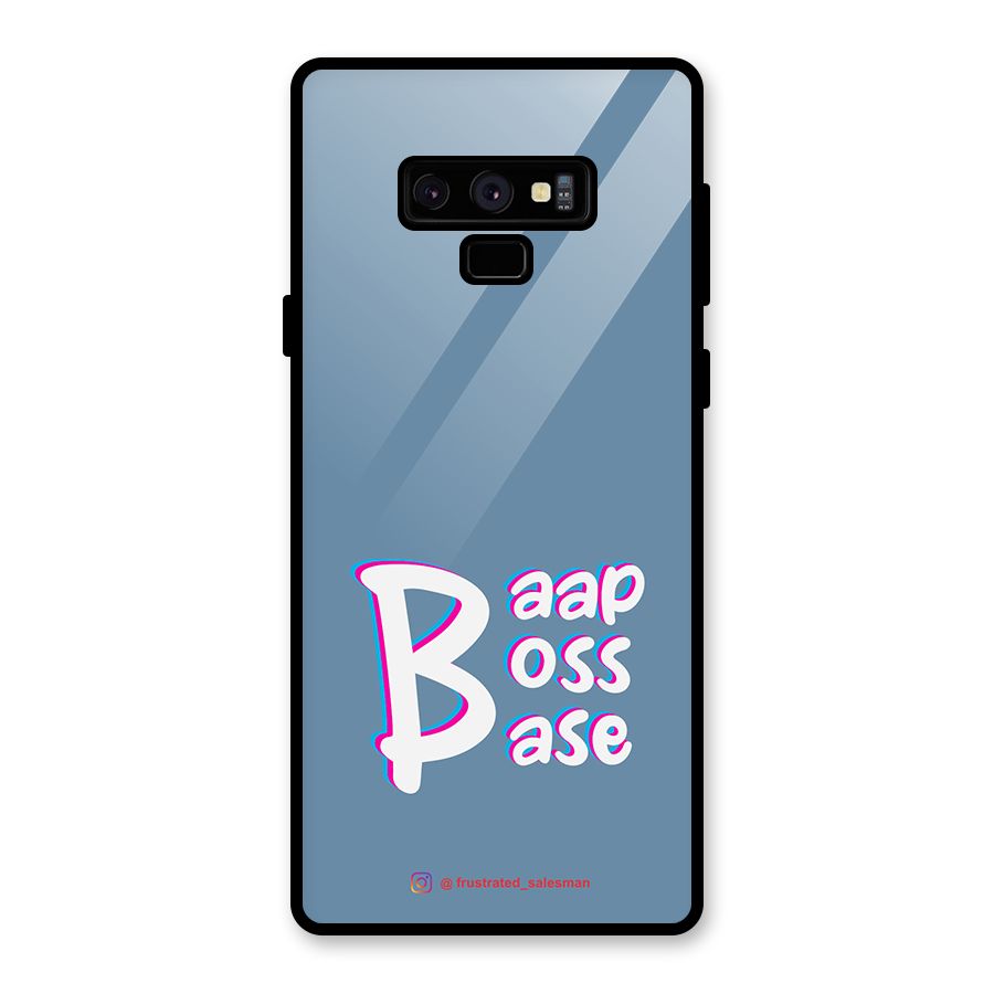 Baap Boss Base SteelBlue Glass Back Case for Galaxy Note 9