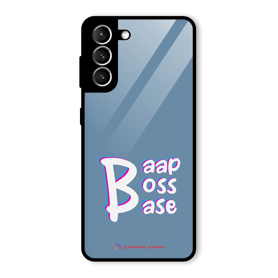 Baap Boss Base SteelBlue Glass Back Case for Galaxy S21 5G